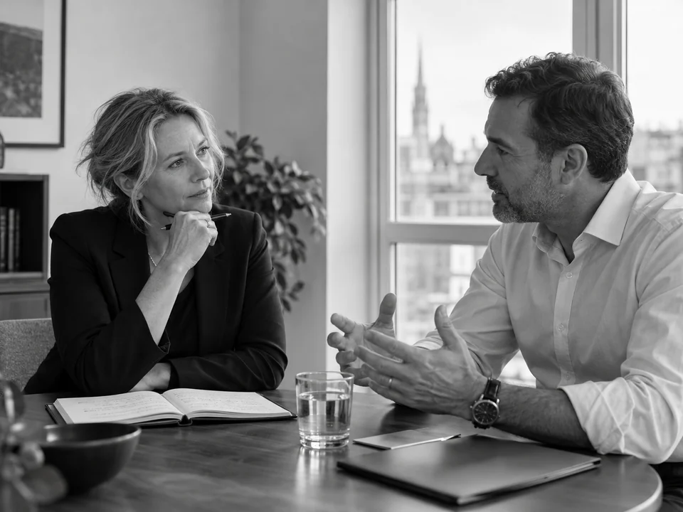 A consultant and business leader discussing enterprise priorities.